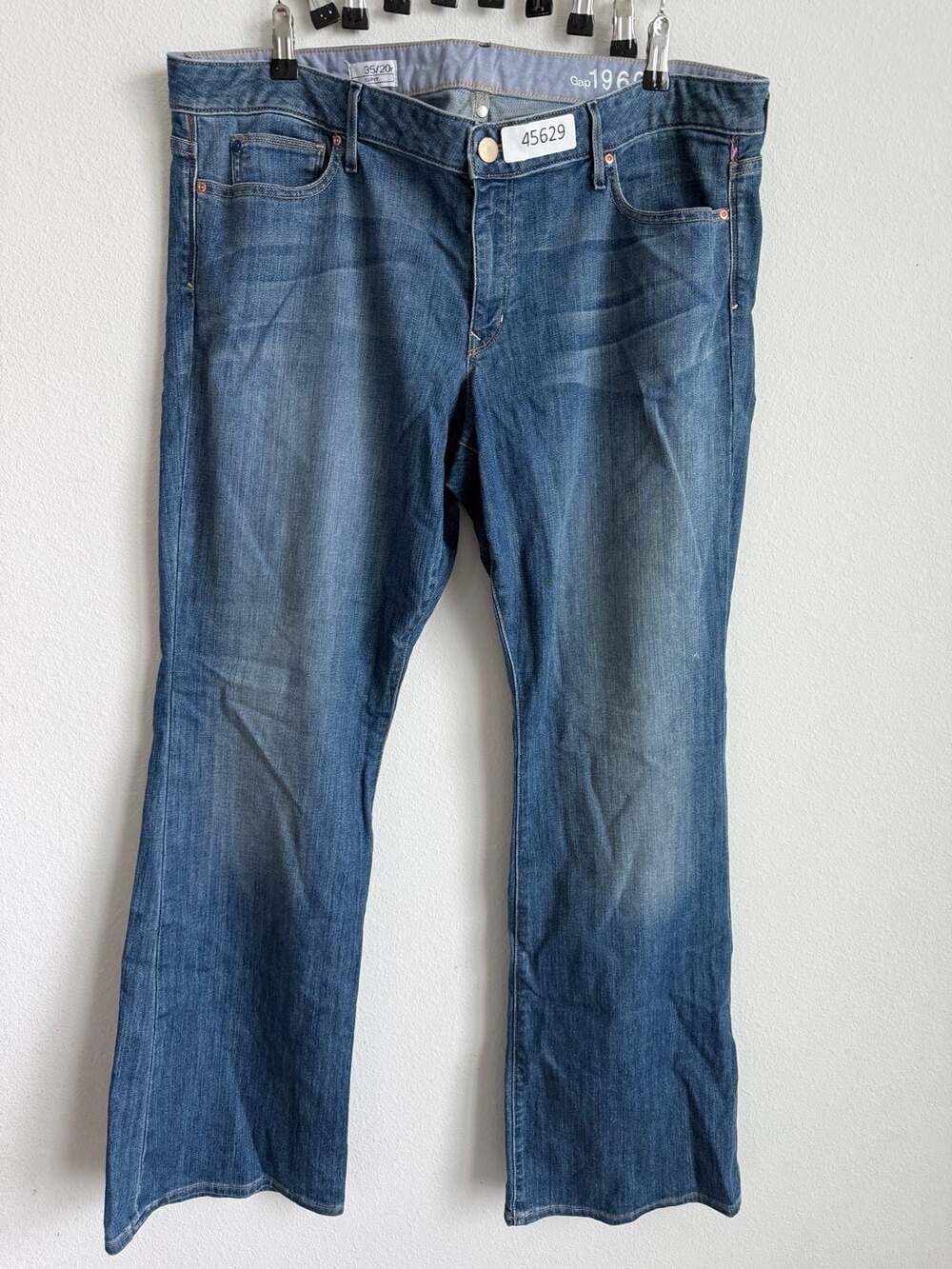 Medium Wash Boot Cut Slim Flare Denim